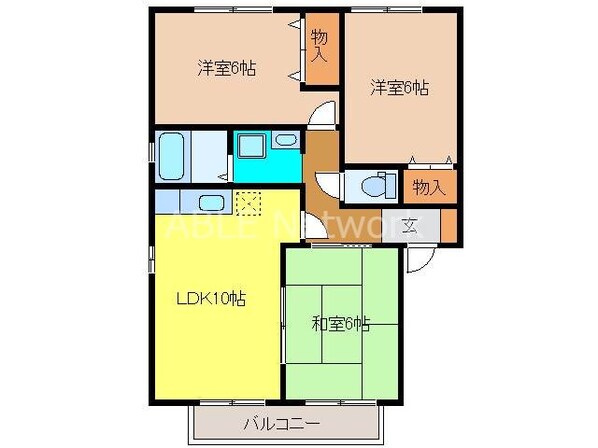 セジュール本鳥栖 A棟の物件間取画像